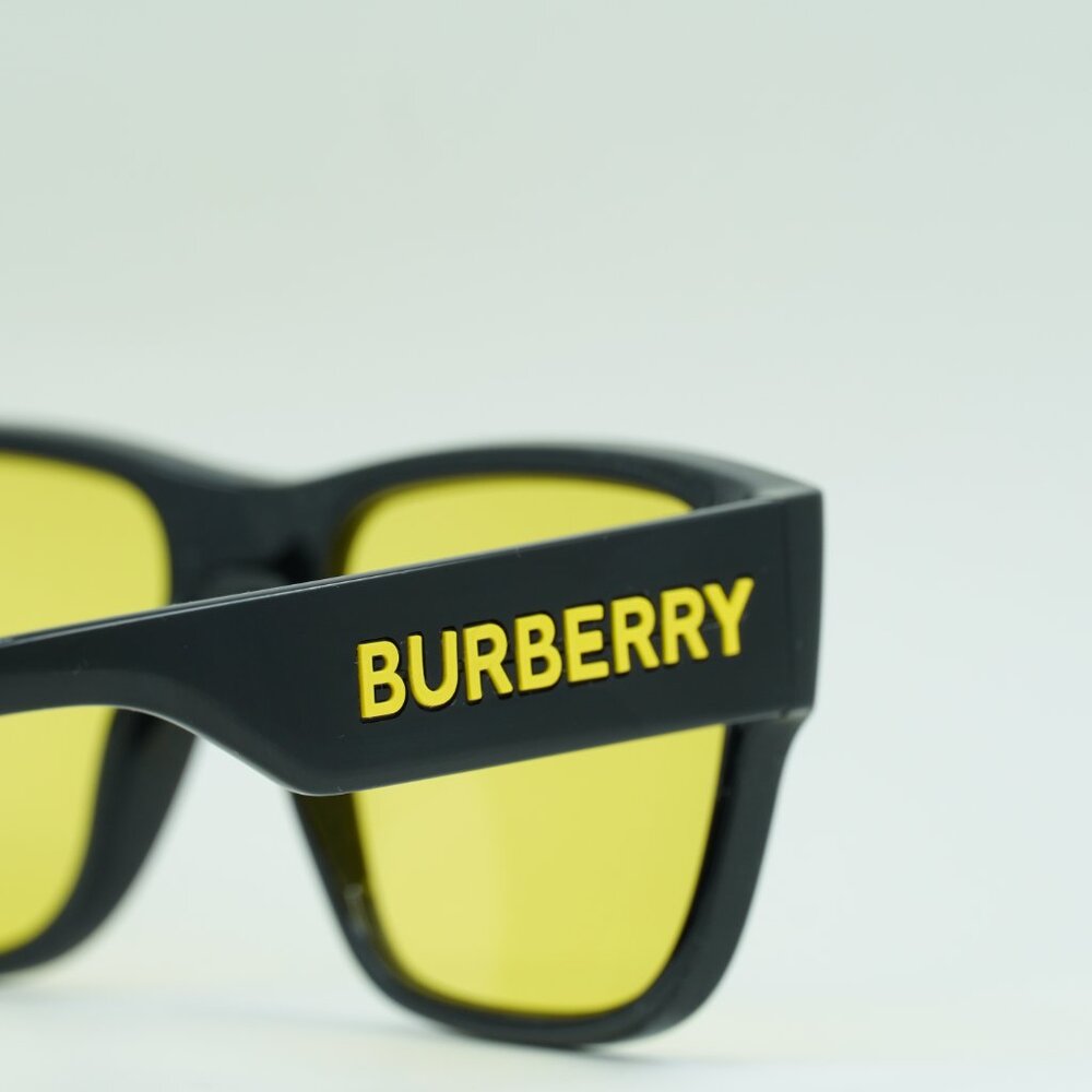 Burberry BE4358 300185 Square Sunglasses - Black/Yellow - Picture 9 of 11